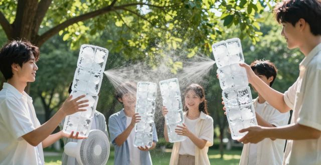 大冰块降温方法_长沙夏季防暑降温大冰块_大冰块户外活动使用时长